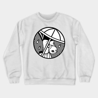 MOULE Umbrella Black and White Crewneck Sweatshirt